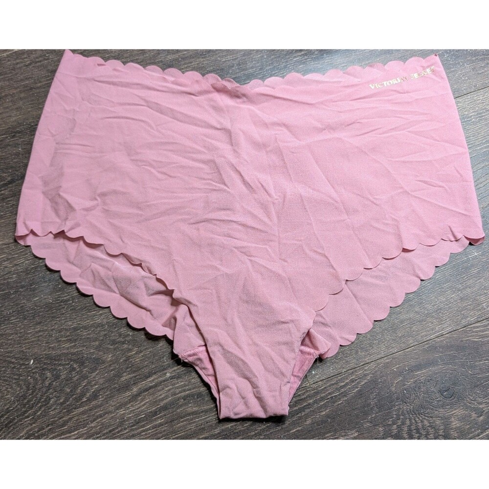 VICTORIA'S SECRET XL Pink Brief / Slip LOGO PANTIES New Without Tags (429D)